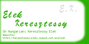 elek keresztessy business card